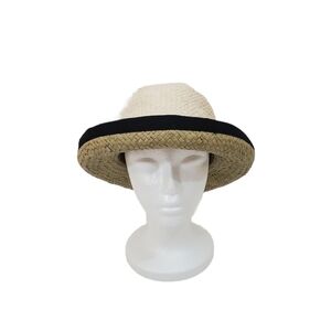 Vintage Y2K Italian Straw Derby Sun Hat